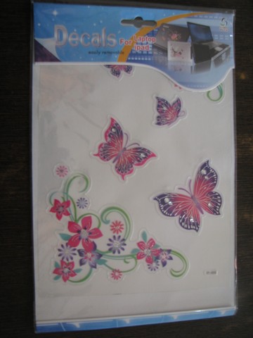 Tab n Laptop Sticker (Pink Butterfly)